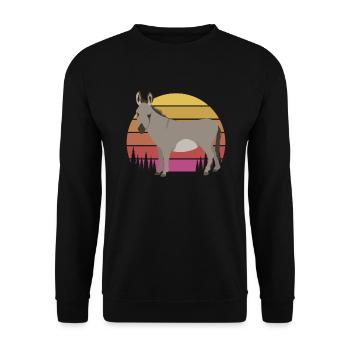 Drôle de cadeau d’amoureux des ânes - Sweat-shirt Unisexe - noir - Devant - Alina (178cm) & Michal (187cm)