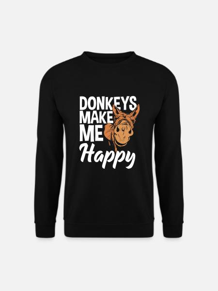 Funny donkey lover gift - Unisex Sweatshirt - black