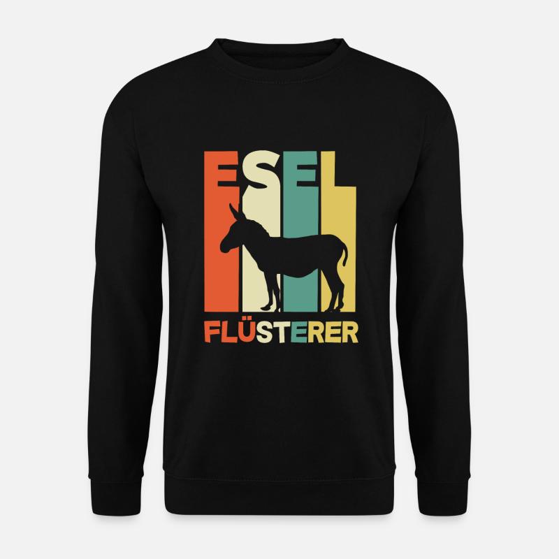 Esel Flüsterer Lustiges Esel Geschenk - Unisex Pullover - Schwarz