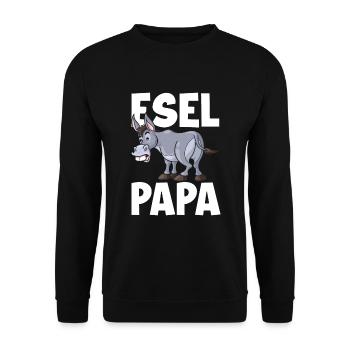 Esel Papa Eselliebhaber Esel Esel - Unisex Pullover - Schwarz - Vorne - Alina (178cm) & Michal (187cm)