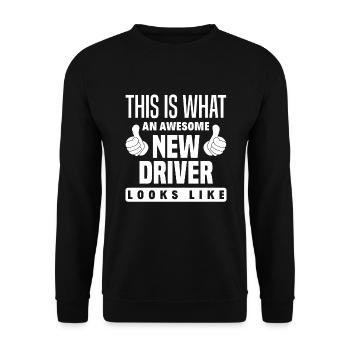 Cadeau de permis de conduire réussi - Sweat-shirt Unisexe - noir - Devant - Alina (178cm) & Michal (187cm)