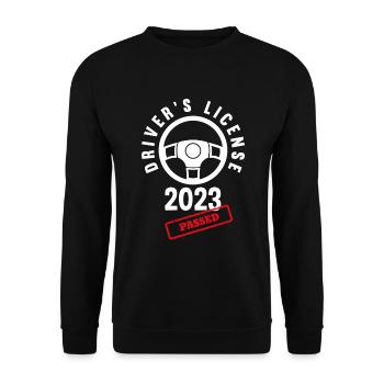 Cadeau de permis de conduire réussi - Sweat-shirt Unisexe - noir - Devant - Alina (178cm) & Michal (187cm)