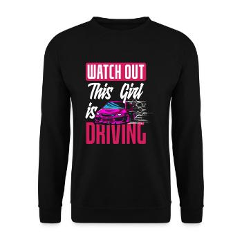 Cadeau de permis de conduire réussi - Sweat-shirt Unisexe - noir - Devant - Alina (178cm) & Michal (187cm)