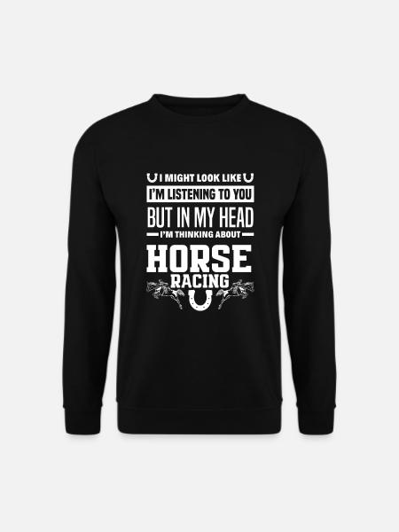 Courses de chevaux - Sweat-shirt Unisexe - noir