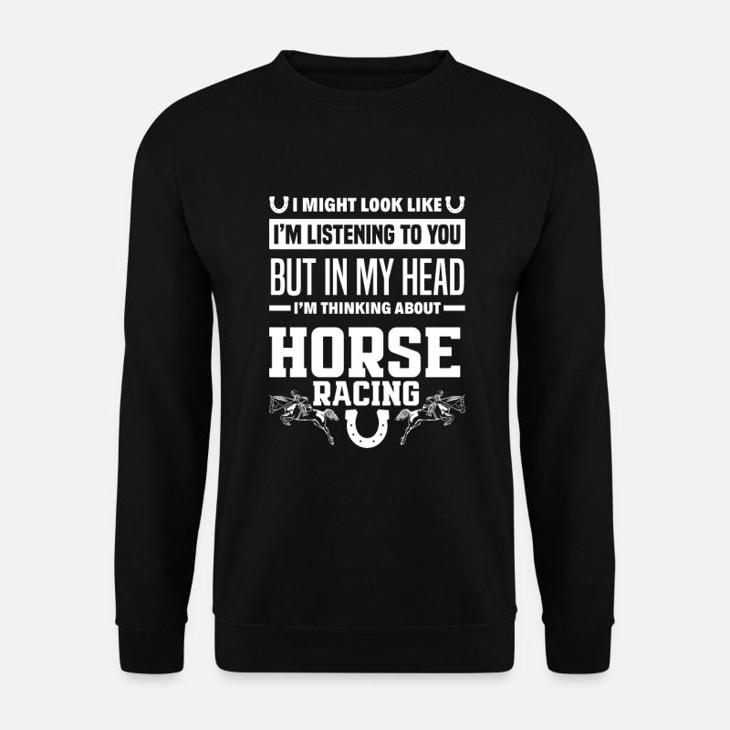 Courses de chevaux - Sweat-shirt Unisexe - noir