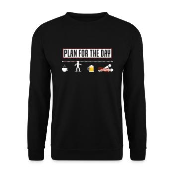 Plan amusant pour la journée skateboard skateboarder - Sweat-shirt Unisexe - noir - Devant - Alina (178cm) & Michal (187cm)