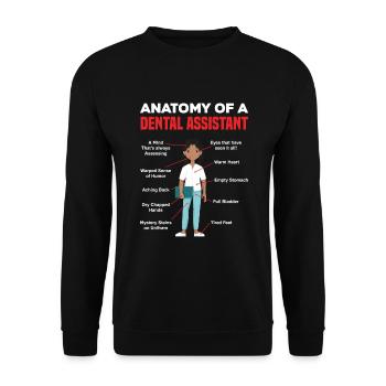 Dentist Dental Assistant Dental Assistant Gift - Unisex Sweatshirt - black - Front - Alina (178cm) & Michal (187cm)