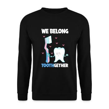 Dentist Dental Assistant Dental Assistant Gift - Unisex Sweatshirt - black - Front - Alina (178cm) & Michal (187cm)