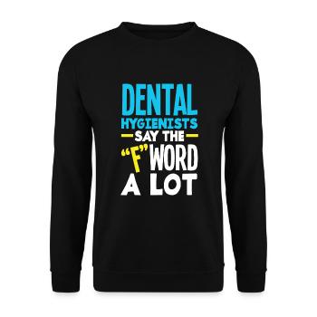 Dentist Dental Assistant Dental Assistant Gift - Unisex Sweatshirt - black - Front - Alina (178cm) & Michal (187cm)