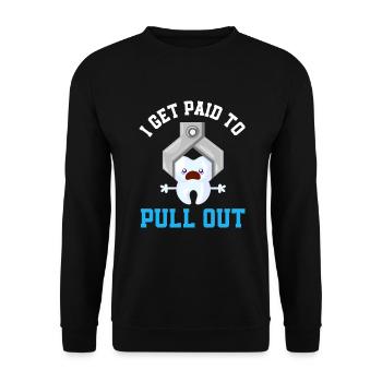 Dentist Dental Assistant Dental Assistant Gift - Unisex Sweatshirt - black - Front - Alina (178cm) & Michal (187cm)