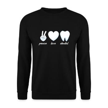 Dentist Dental Assistant Dental Assistant Gift - Unisex Sweatshirt - black - Front - Alina (178cm) & Michal (187cm)