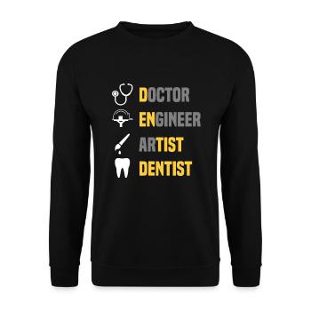 Dentist Dental Assistant Dental Assistant Gift - Unisex Sweatshirt - black - Front - Alina (178cm) & Michal (187cm)