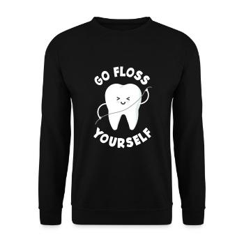Dentist Dental Assistant Dental Assistant Gift - Unisex Sweatshirt - black - Front - Alina (178cm) & Michal (187cm)