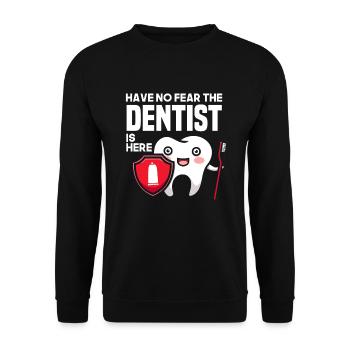 Dentist Dental Assistant Dental Assistant Gift - Unisex Sweatshirt - black - Front - Alina (178cm) & Michal (187cm)