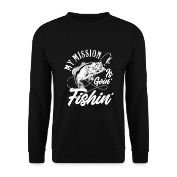 Cadeau de pêcheur drôle - Sweat-shirt Unisexe - noir - Devant - Alina (178cm) & Michal (187cm)