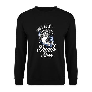 Fun Fishing Angler Fisherman Gift - Unisex Sweatshirt - black - Front - Alina (178cm) & Michal (187cm)