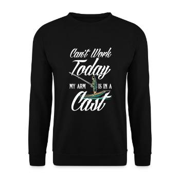 Fun Fishing Angler Fisherman Gift - Unisex Sweatshirt - black - Front - Alina (178cm) & Michal (187cm)