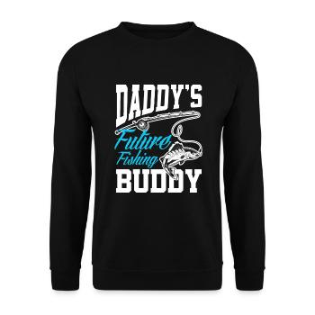 Fun Fishing Angler Fisherman Gift - Unisex Sweatshirt - black - Front - Alina (178cm) & Michal (187cm)