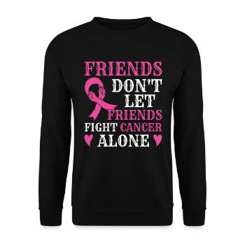 Breast Cancer Cancer Awareness Cancer Survivors - Unisex Sweatshirt - black - Front - Alina (178cm) & Michal (187cm)