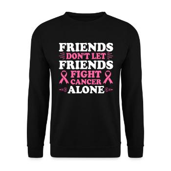 Breast Cancer Cancer Awareness Cancer Survivors - Unisex Sweatshirt - black - Front - Alina (178cm) & Michal (187cm)