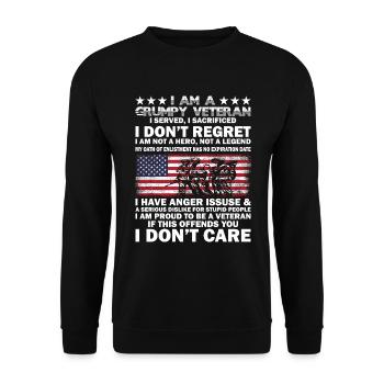 Soldat Bundeswehr Armee Veteran Berufssoldat - Unisex Pullover - Schwarz - Vorne - Alina (178cm) & Michal (187cm)