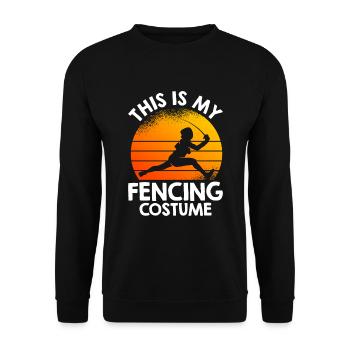 This Is My Fencing Costume - Unisex Sweatshirt - black - Front - Alina (178cm) & Michal (187cm)