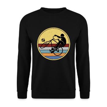 Joueurs de ballon cycliste - Sweat-shirt Unisexe - noir - Devant - Alina (178cm) & Michal (187cm)