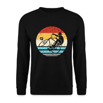 Radball rétro - Sweat-shirt Unisexe - noir - Devant - Alina (178cm) & Michal (187cm)