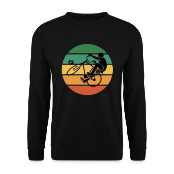 Radball rétro - Sweat-shirt Unisexe - noir - Devant - Alina (178cm) & Michal (187cm)