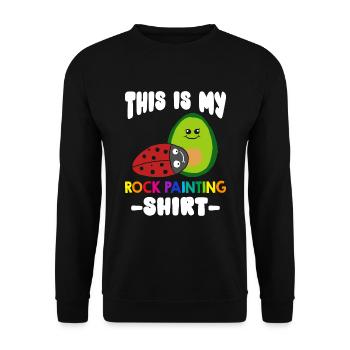 C’est ma chemise de peinture rupestre - Sweat-shirt Unisexe - noir - Devant - Alina (178cm) & Michal (187cm)