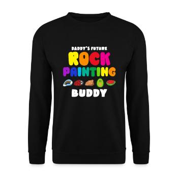 Le futur copain de peinture rupestre de papa - Sweat-shirt Unisexe - noir - Devant - Alina (178cm) & Michal (187cm)