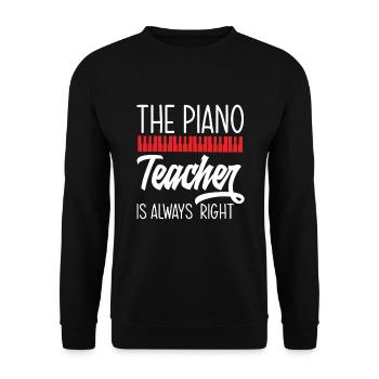Lustiges Klavierspieler Klavier Piano Pianist - Unisex Pullover - Schwarz - Vorne - Alina (178cm) & Michal (187cm)