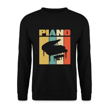 Funny Piano Player Piano Piano Pianist - Unisex Sweatshirt - black - Front - Alina (178cm) & Michal (187cm)
