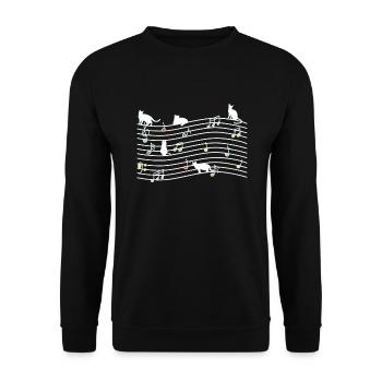 Lustiges Klavierspieler Klavier Piano Pianist - Unisex Pullover - Schwarz - Vorne - Alina (178cm) & Michal (187cm)