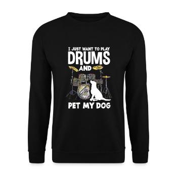 Cadeau de batteur de batterie - Sweat-shirt Unisexe - noir - Devant - Alina (178cm) & Michal (187cm)