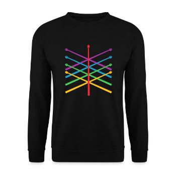 Cadeau de batteur de batterie - Sweat-shirt Unisexe - noir - Devant - Alina (178cm) & Michal (187cm)