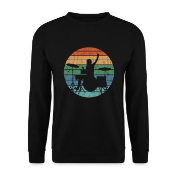 Cadeau de batteur de batterie - Sweat-shirt Unisexe - noir - Devant - Alina (178cm) & Michal (187cm)
