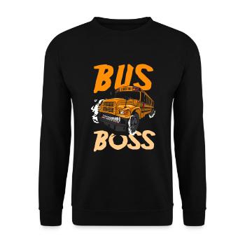 Funny school bus driver school bus bus driver - Unisex Sweatshirt - black - Front - Alina (178cm) & Michal (187cm)