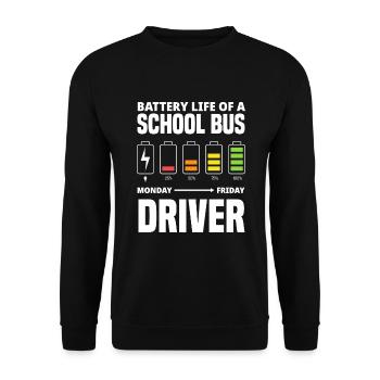 Funny school bus driver school bus bus driver - Unisex Sweatshirt - black - Front - Alina (178cm) & Michal (187cm)
