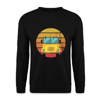 Funny school bus driver school bus bus driver - Unisex Sweatshirt - black - Front - Alina (178cm) & Michal (187cm)
