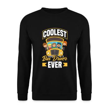 Funny school bus driver school bus bus driver - Unisex Sweatshirt - black - Front - Alina (178cm) & Michal (187cm)