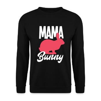 Rabbit Rabbit Pet Rabbit Mama Gift - Unisex Sweatshirt - black - Front - Alina (178cm) & Michal (187cm)