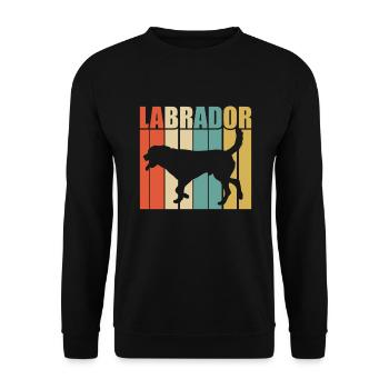 Labrador rétro - Sweat-shirt Unisexe - noir - Devant - Alina (178cm) & Michal (187cm)