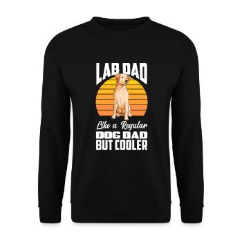 Labrador Dad Labrador Papa - Unisex Pullover - Schwarz - Vorne - Alina (178cm) & Michal (187cm)