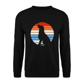 Labrador rétro - Sweat-shirt Unisexe - noir - Devant - Alina (178cm) & Michal (187cm)