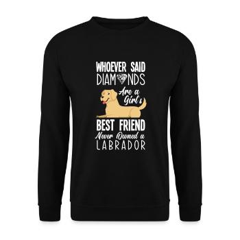 Labrador - Unisex Sweatshirt - black - Front - Alina (178cm) & Michal (187cm)