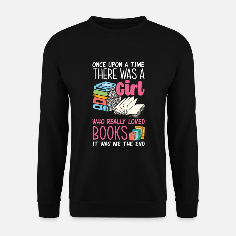 Bücherwurm Buchliebhaber Bibliothekar Geschenk - Unisex Pullover - Schwarz