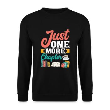 Bookworm Book Lover Librarian Gift - Unisex Sweatshirt - black - Front - Alina (178cm) & Michal (187cm)