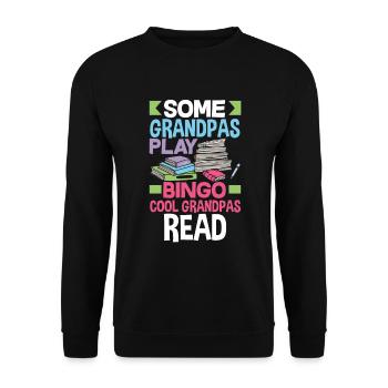 Bookworm Book Lover Librarian Gift - Unisex Sweatshirt - black - Front - Alina (178cm) & Michal (187cm)