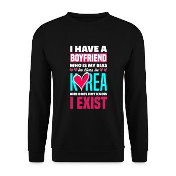 K-Pop K-Drama Koreanische Popmusik - Unisex Pullover - Schwarz - Vorne - Alina (178cm) & Michal (187cm)